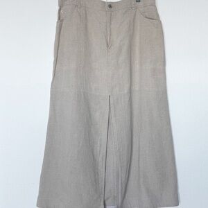 Nicole Miller Linen Skirt in Beige